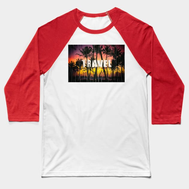 Travel Baseball T-Shirt by perkinsdesigns